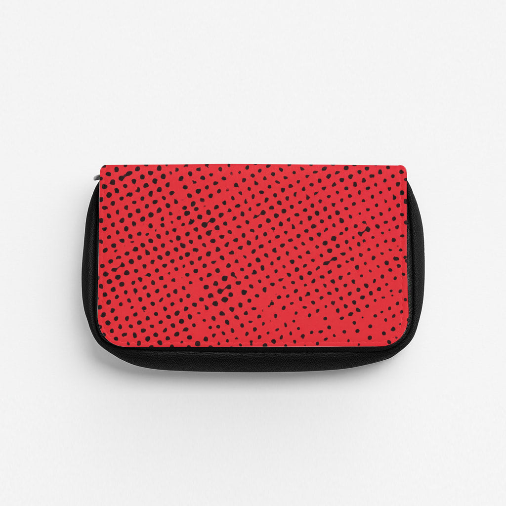 Red Comic Pattern Pencil Case