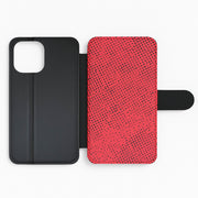 Red Comic Pattern Flip / Wallet Phone Case 2