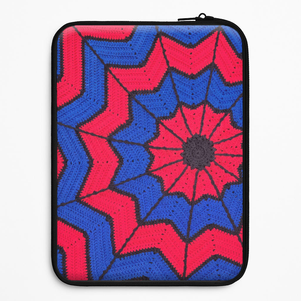 Crochet Web Spiral 1 Laptop Sleeve