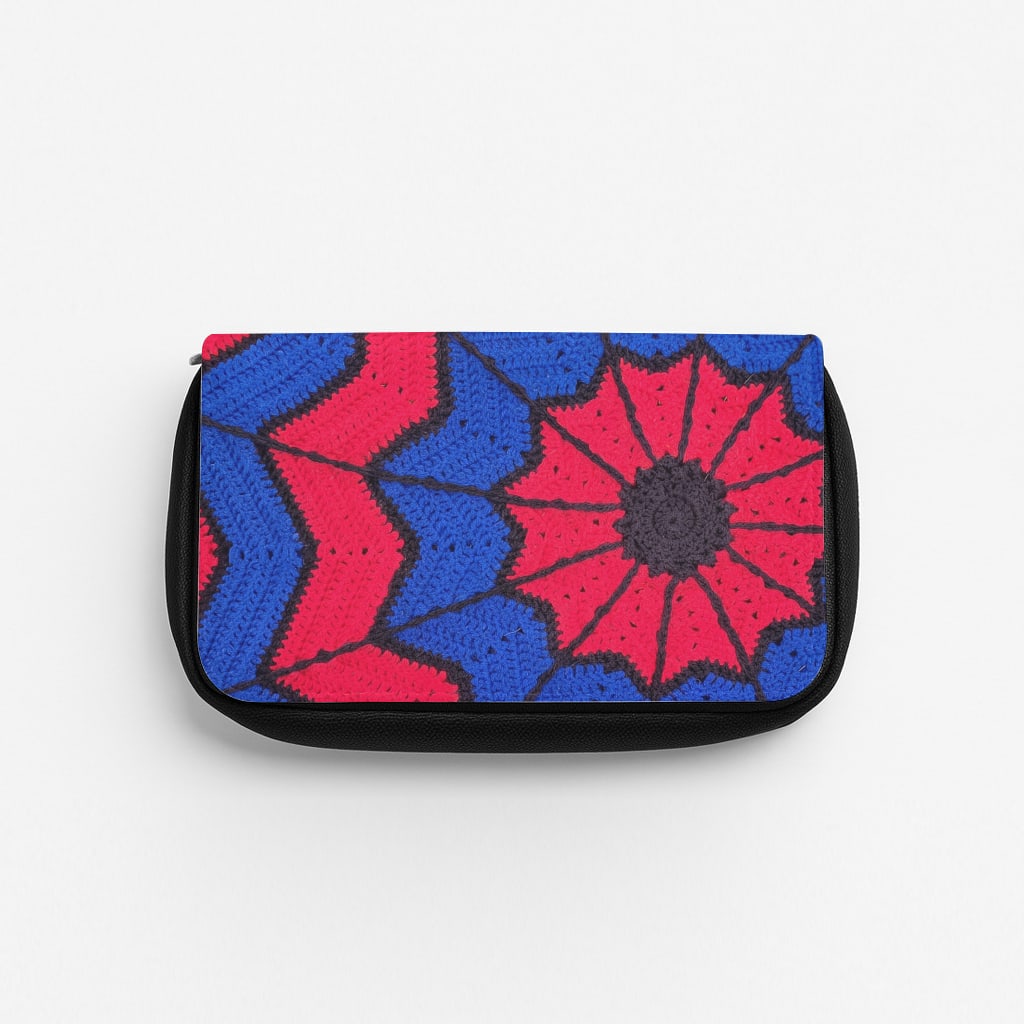 Crochet Web Spiral 1 Pencil Case