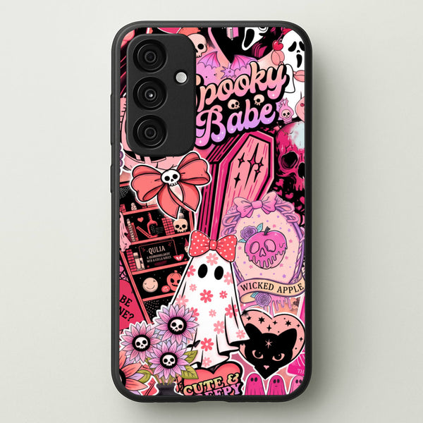 Spooky Babe Sticker Collage Phone Case - Galaxy A55 / Standard