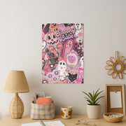 Spooky Babe Sticker Collage Poster 2