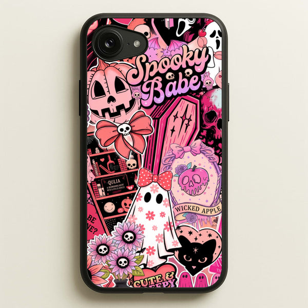Spooky Babe Sticker Collage Phone Case - iPhone 16e / Standard