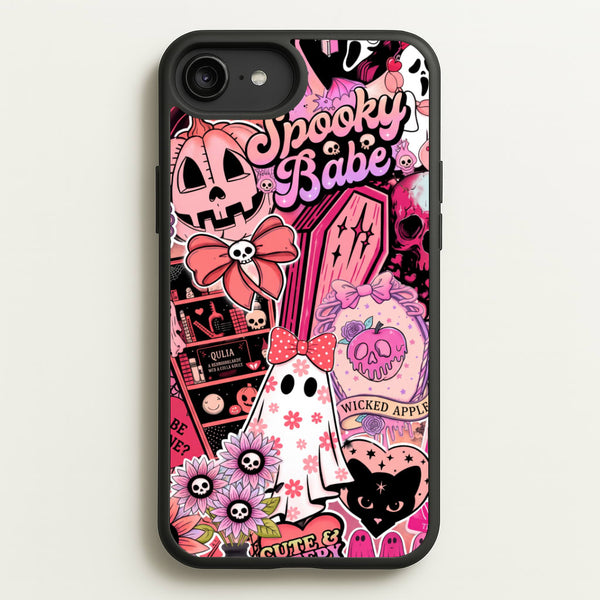 Spooky Babe Sticker Collage Phone Case - iPhone 6 Plus / 7 Plus / 8 Plus / Standard