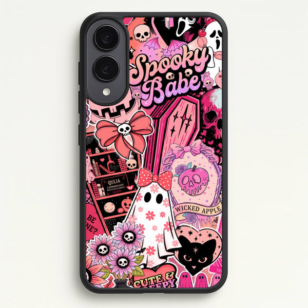 Spooky Babe Sticker Collage Phone Case - Galaxy S25 Edge / Standard