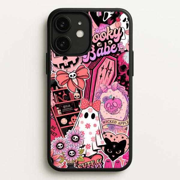 Spooky Babe Sticker Collage Phone Case - iPhone 11 / Standard