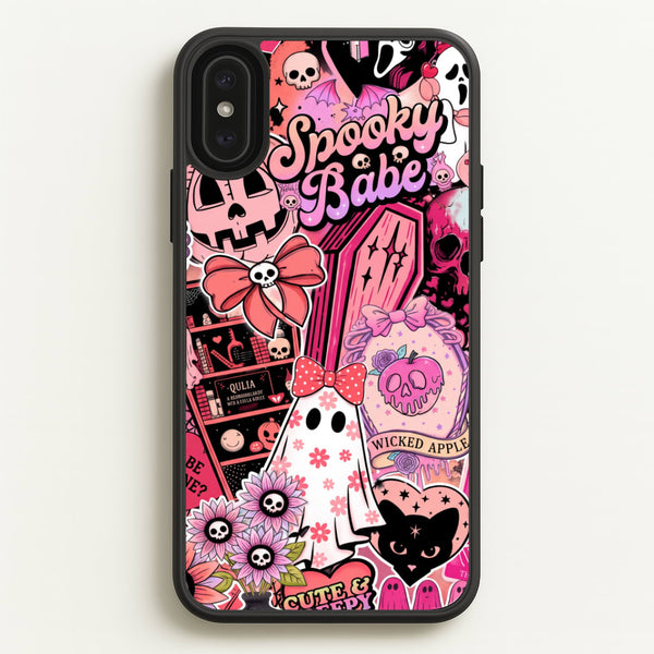Spooky Babe Sticker Collage Phone Case - iPhone XS Max / Standard