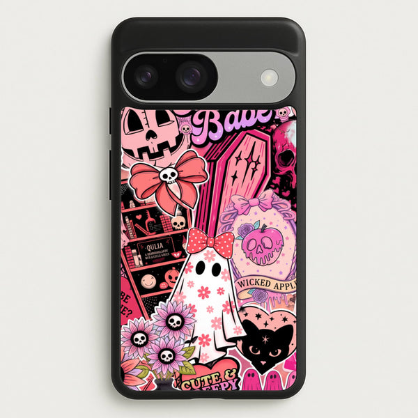 Spooky Babe Sticker Collage Phone Case - Google Pixel 9 / 9 Pro / Standard