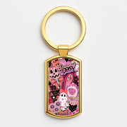 Spooky Babe Sticker Collage Luxury Keyring 3