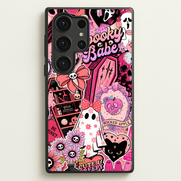 Spooky Babe Sticker Collage Phone Case - Galaxy S25 Ultra / Standard