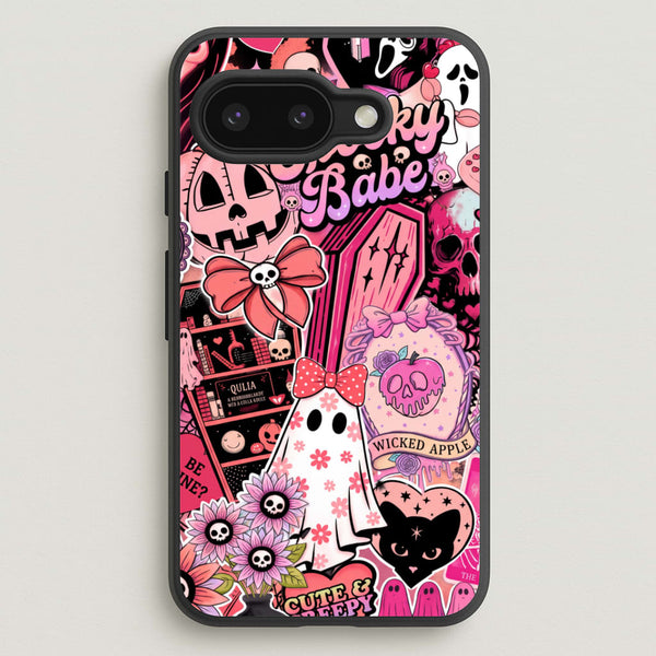Spooky Babe Sticker Collage Phone Case - Google Pixel 9a / Standard