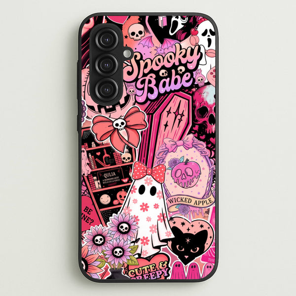 Spooky Babe Sticker Collage Phone Case - Galaxy S23FE / Standard