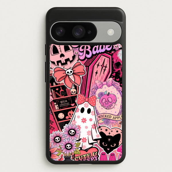 Spooky Babe Sticker Collage Phone Case - Google Pixel 10 / 10 Pro / Standard