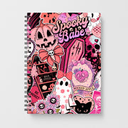 Spooky Babe Sticker Collage Notebook 1