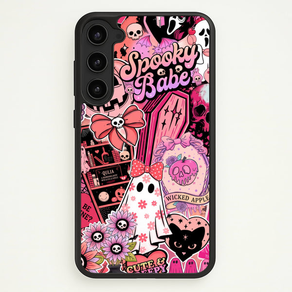 Spooky Babe Sticker Collage Phone Case - Galaxy S23 Plus / Standard