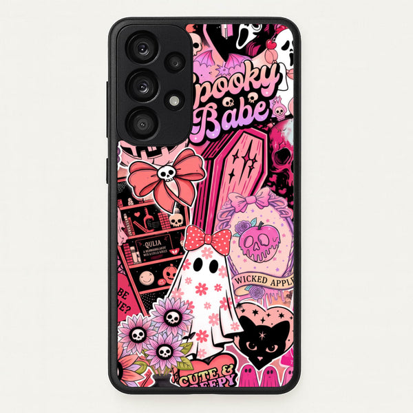 Spooky Babe Sticker Collage Phone Case - Galaxy A33 / Standard