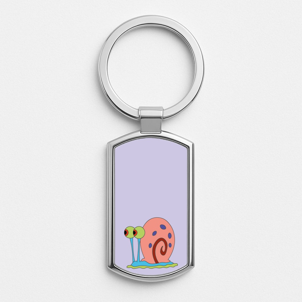 Gary The Snail Silver Keyring