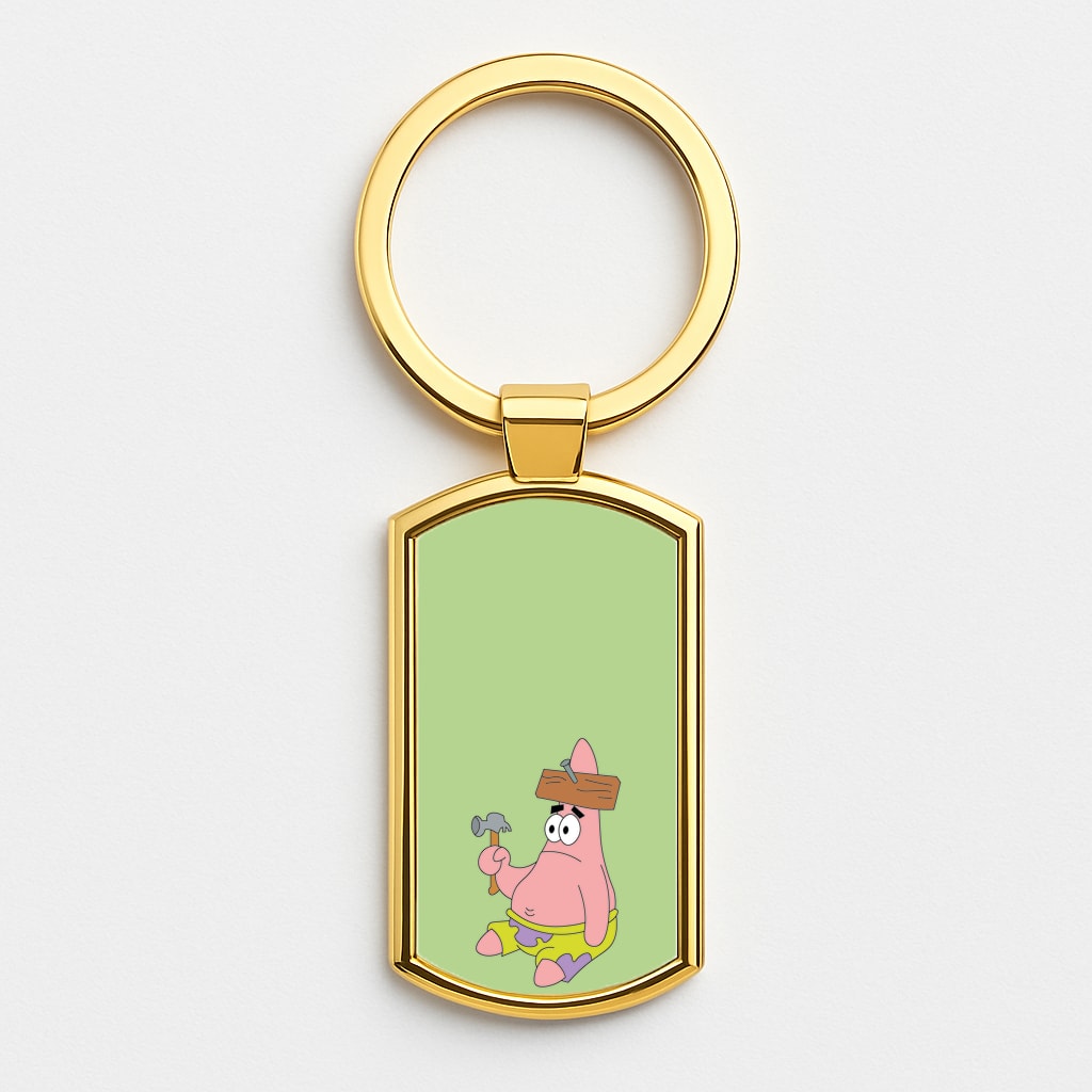 Nail Patrick Gold Keyring