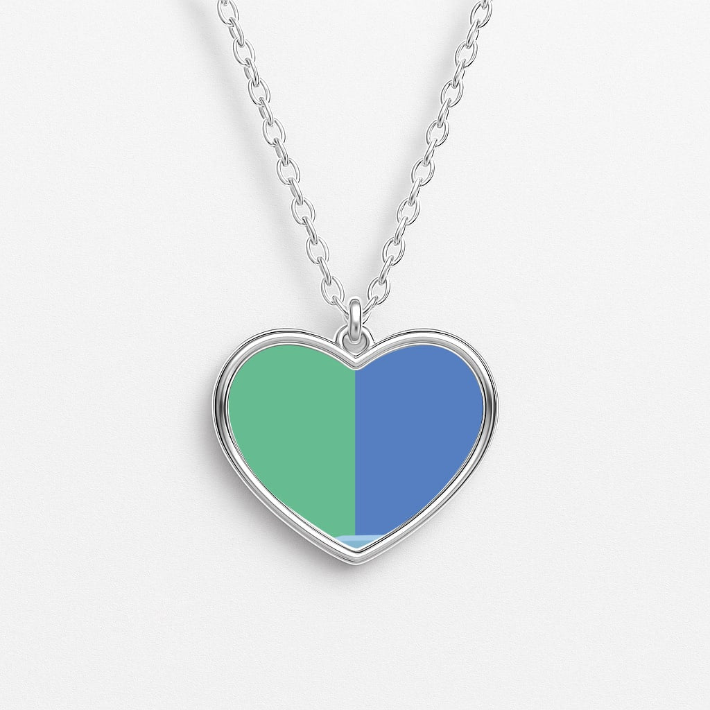 Plankton And Karen Heart Necklace