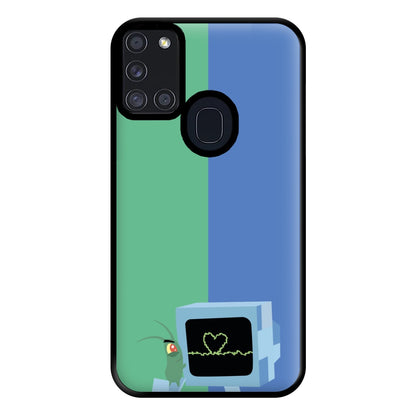 Plankton And Karen Phone Case for Galaxy A21s