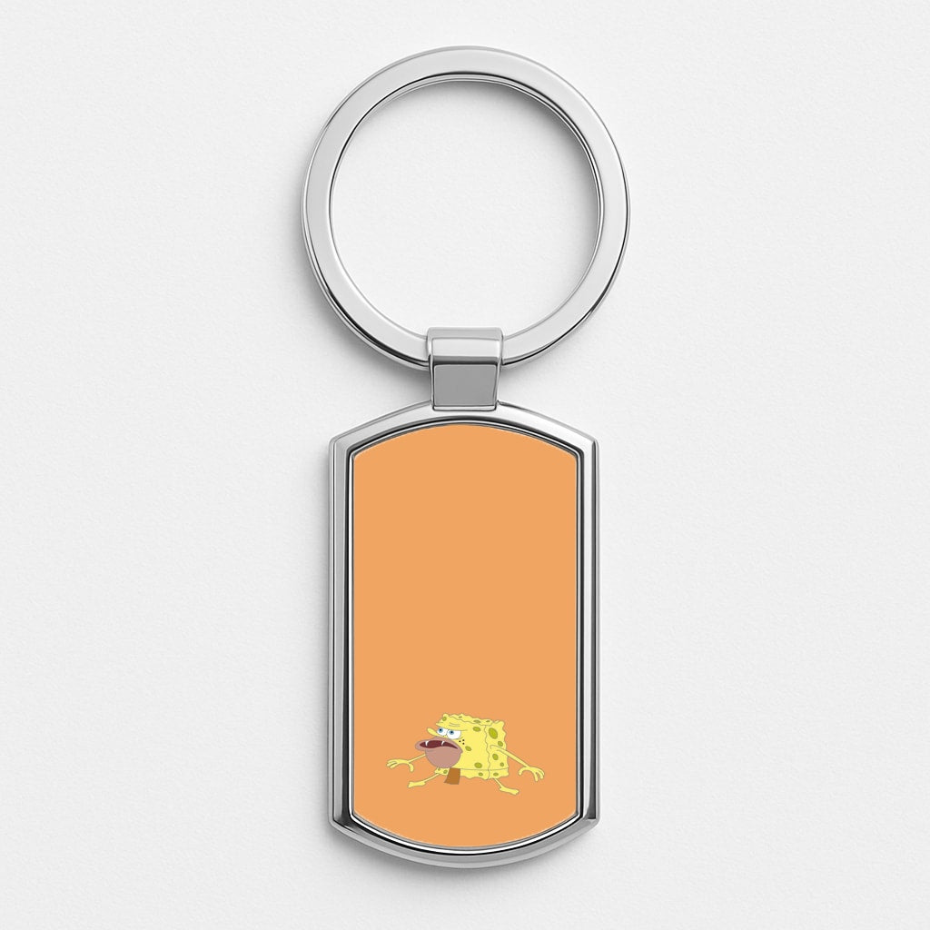 Caveman Silver Keyring