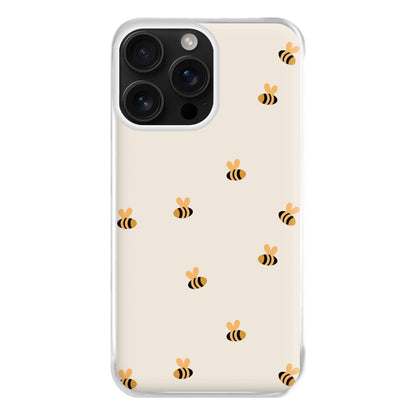 Spring Bee Pattern Phone Case for iPhone 16 Pro Max