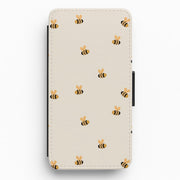 Spring Bee Pattern Flip / Wallet Phone Case 1