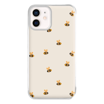 Spring Bee Pattern Phone Case for iPhone 13 Mini