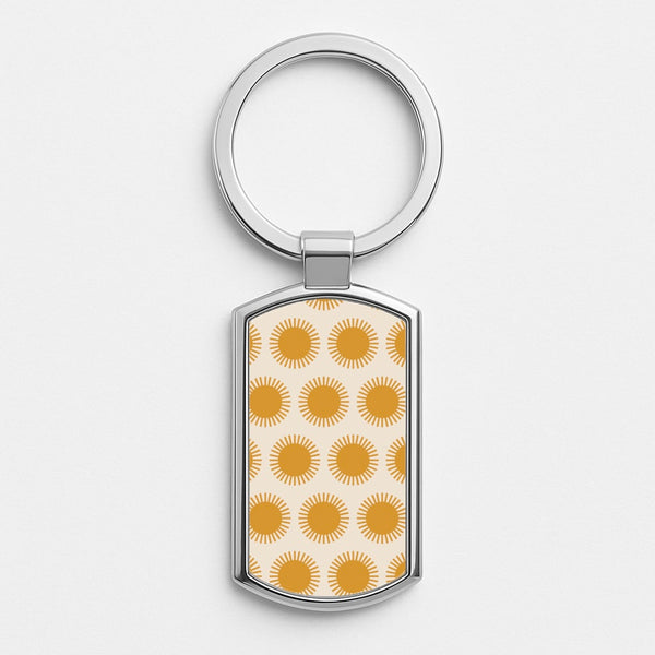 Spring Sunshine Silver Keyring