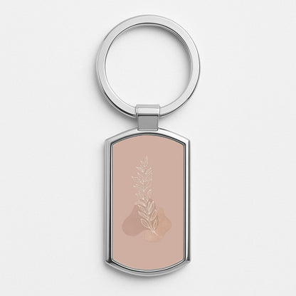 Spring Wheat Silver Keyring