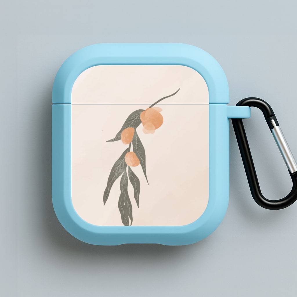 Spring Peaches Blue AirPods Case