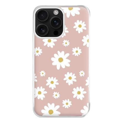 Spring Daisy Pattern Phone Case for iPhone 16 Pro Max