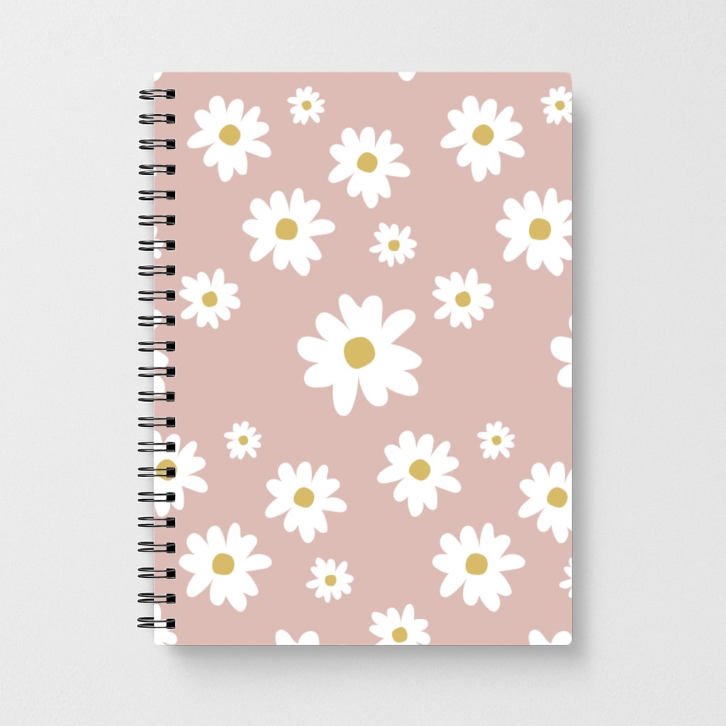 Spring Daisy Pattern Notebook
