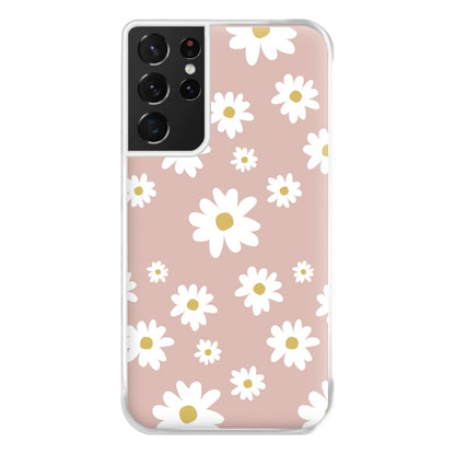 Spring Daisy Pattern Phone Case for Galaxy S21 Ultra