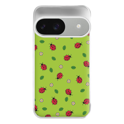 Ladybugs And Flowers - Spring Patterns Phone Case for Google Pixel 9 / 9 Pro