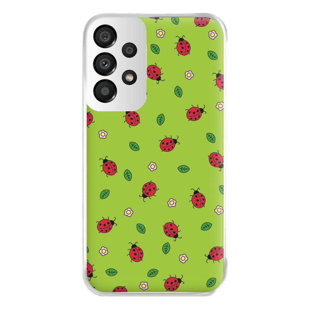 Ladybugs And Flowers - Spring Patterns Phone Case for Galaxy A33