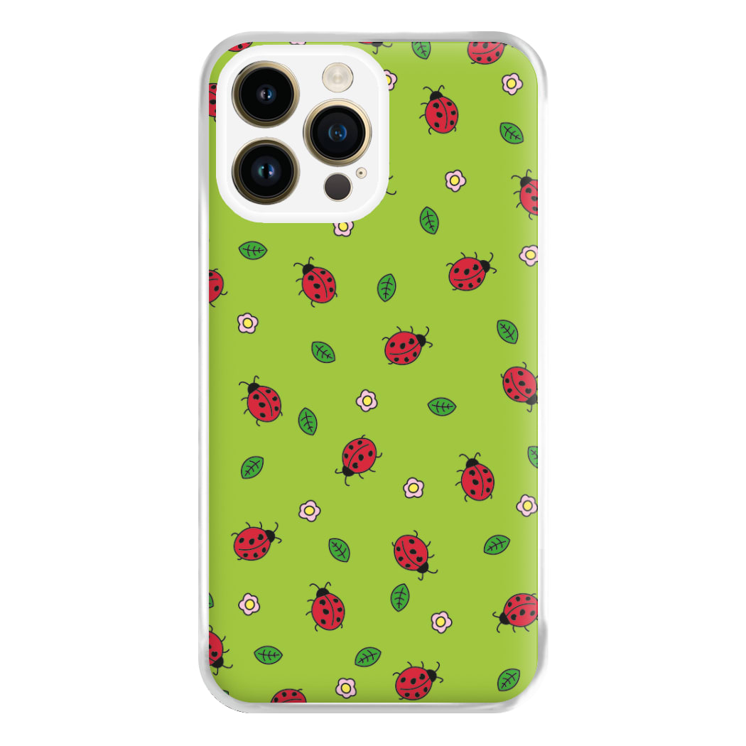 Ladybugs And Flowers - Spring Patterns Phone Case for iPhone 14 Pro Max