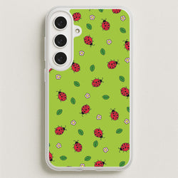 Ladybugs And Flowers - Spring Patterns Phone Case for Galaxy S25FE