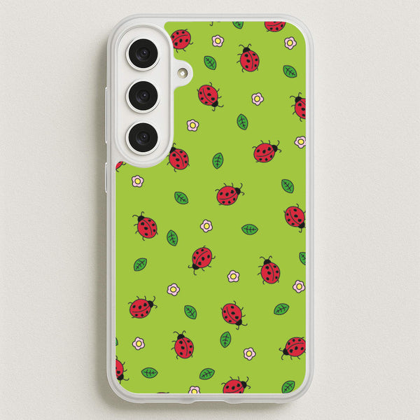 Ladybugs And Flowers - Spring Patterns Phone Case for Galaxy S25FE