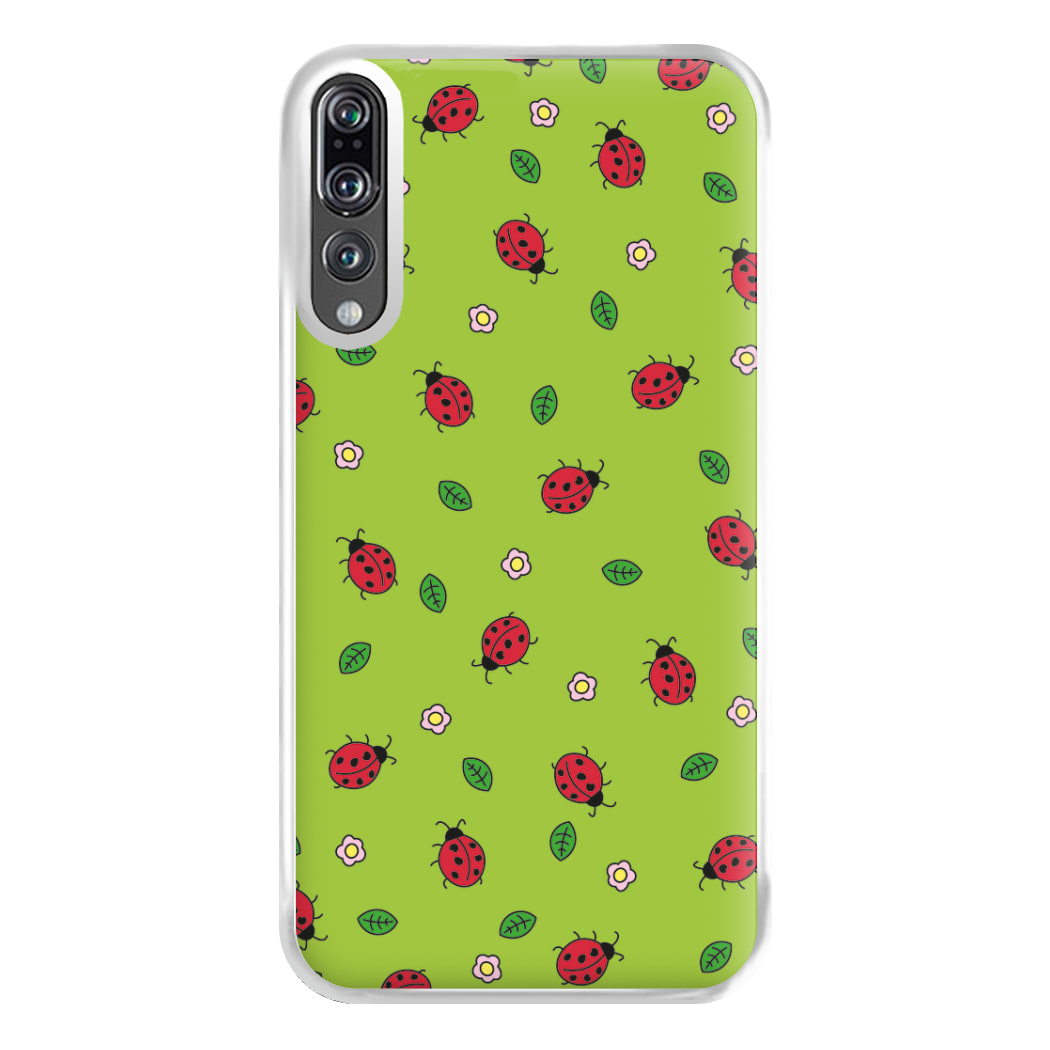 Ladybugs And Flowers - Spring Patterns Phone Case for Huawei P20 Pro