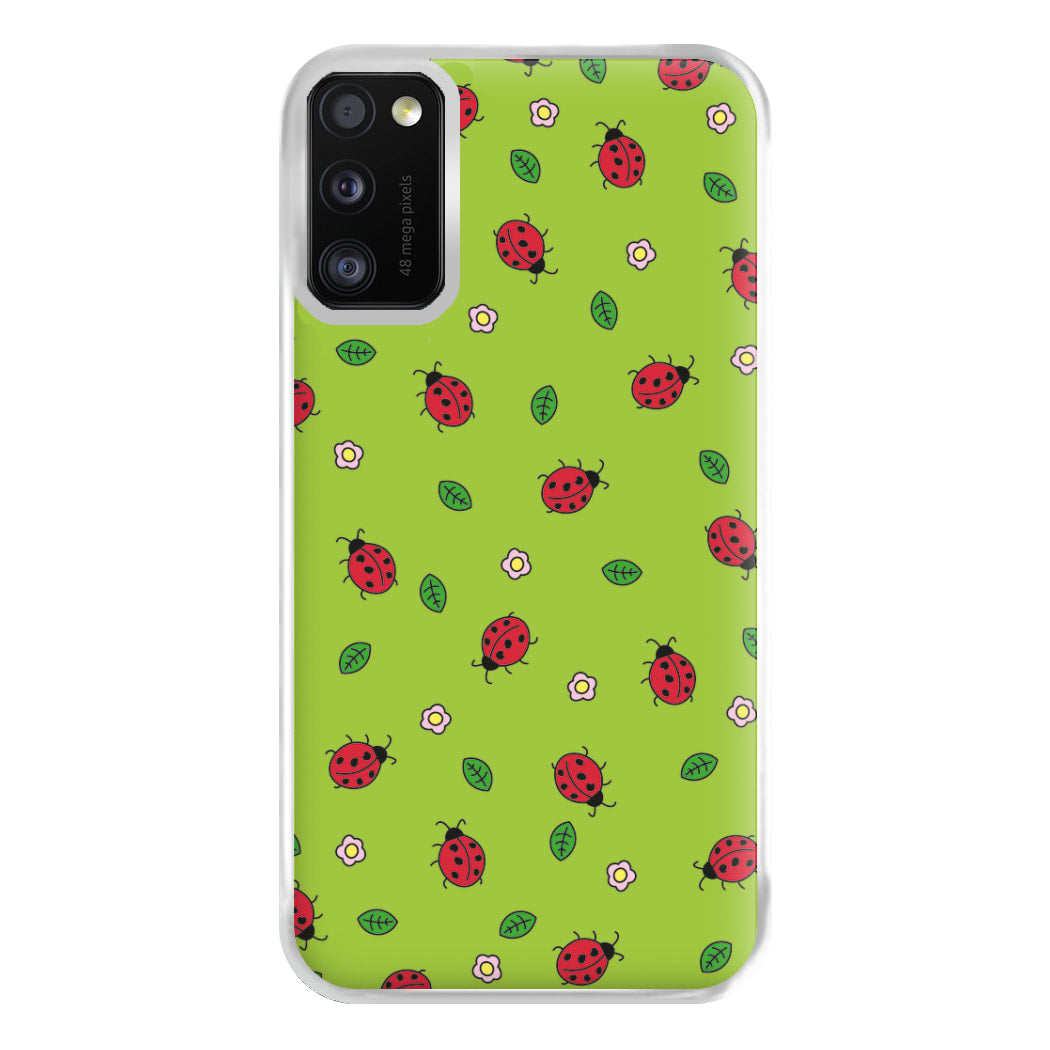 Ladybugs And Flowers - Spring Patterns Phone Case for Galaxy A41