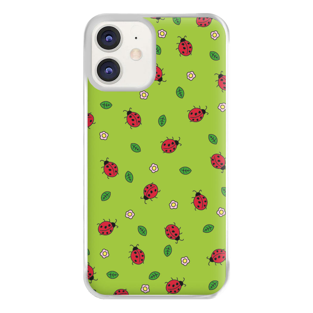 Ladybugs And Flowers - Spring Patterns Phone Case for iPhone 11