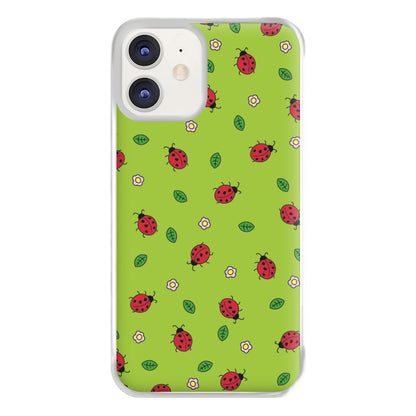 Ladybugs And Flowers - Spring Patterns Phone Case for iPhone 11