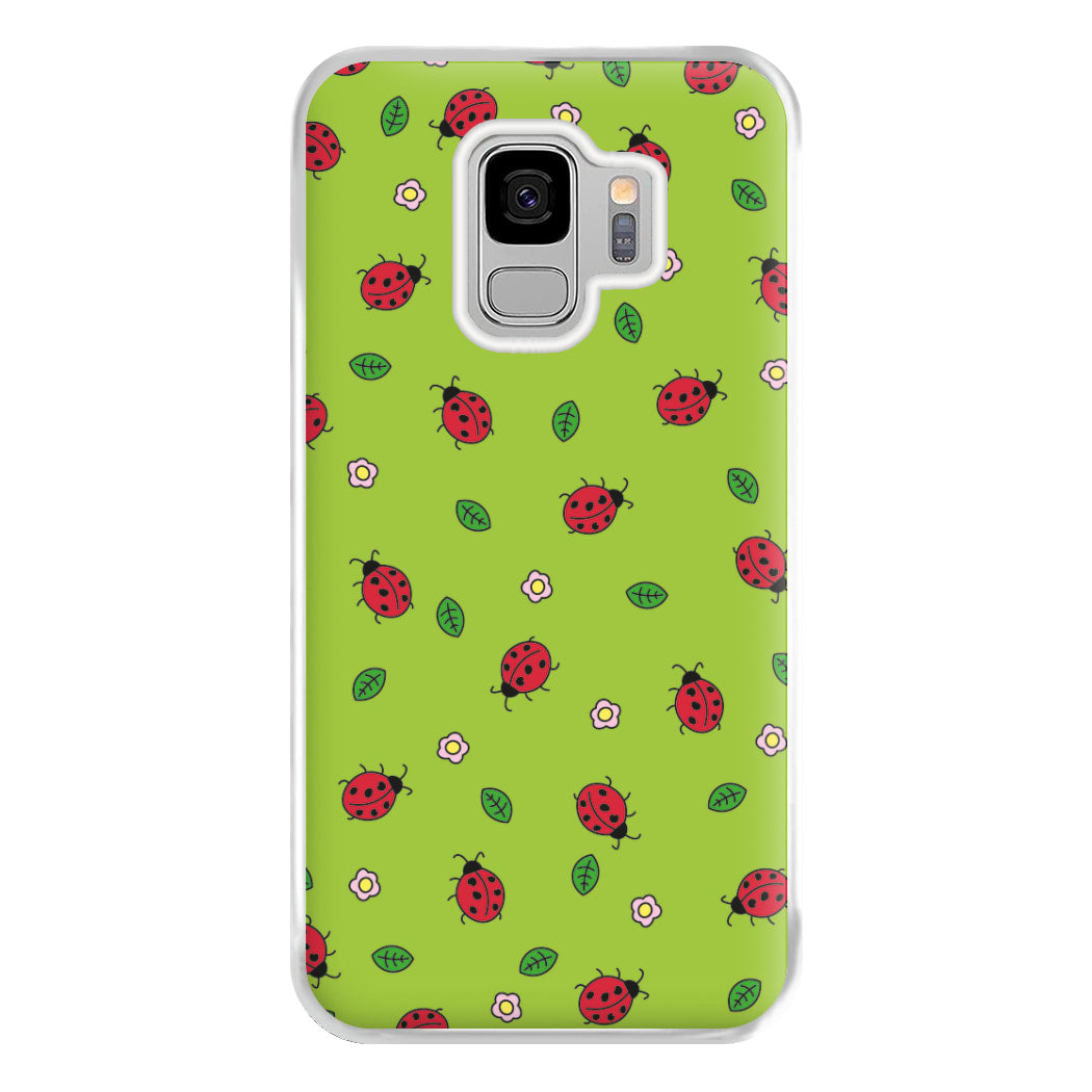 Ladybugs And Flowers - Spring Patterns Phone Case for Galaxy S9 Plus