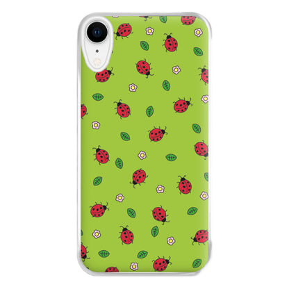 Ladybugs And Flowers - Spring Patterns Phone Case for iPhone XR