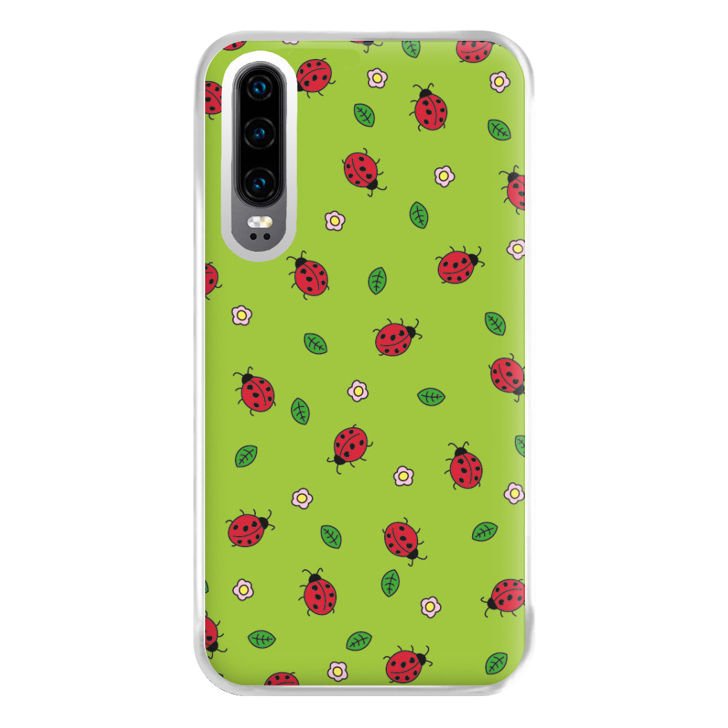 Ladybugs And Flowers - Spring Patterns Phone Case for Huawei P30