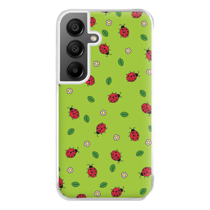 Ladybugs And Flowers - Spring Patterns Phone Case for Galaxy A55