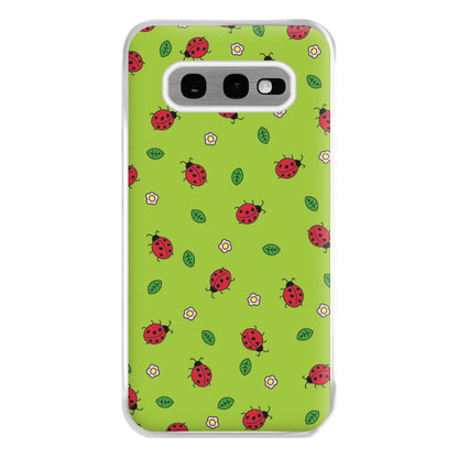 Ladybugs And Flowers - Spring Patterns Phone Case for Galaxy S10e