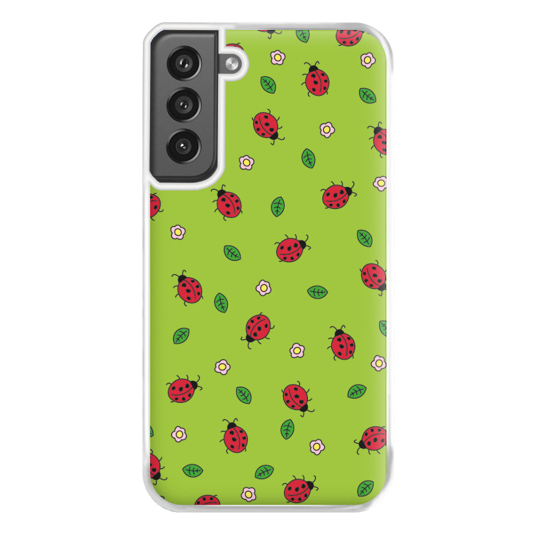 Ladybugs And Flowers - Spring Patterns Phone Case for Galaxy S21FE