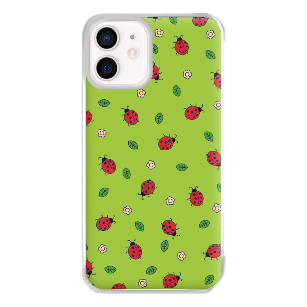 Ladybugs And Flowers - Spring Patterns Phone Case for iPhone 12 Mini